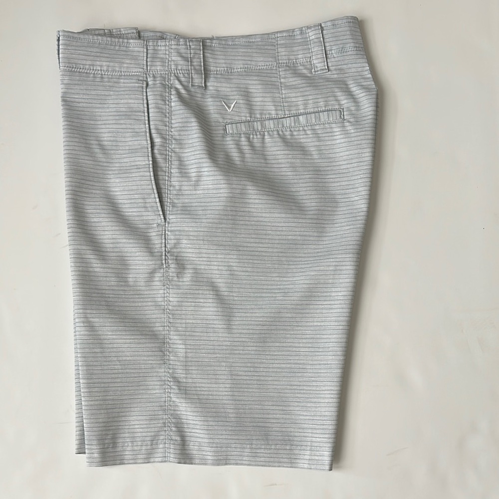 Gray Flat Front Lightweight Shorts